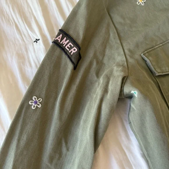 American Eagle Outfitters Women Green Jacket Size Medium - Picture 4 of 6